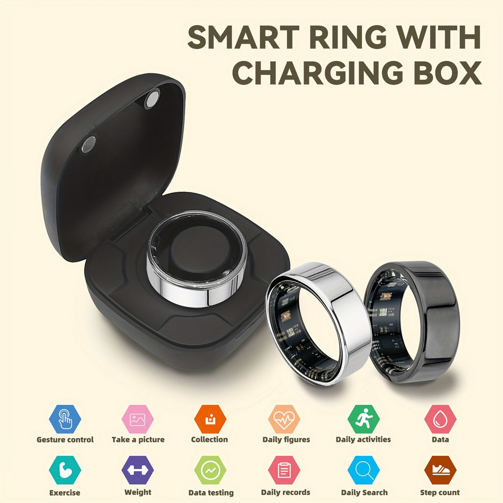 Smart Ring - Fitness, Sleep & Activity Tracker for iPhone/Android
