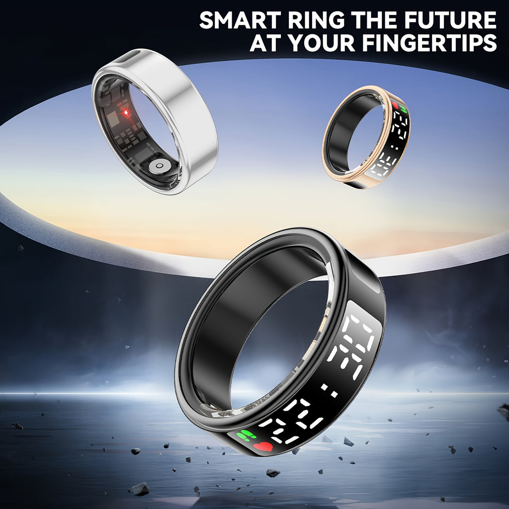 Smart Ring – Touchscreen, Fitness & Sleep Tracking, Long Battery