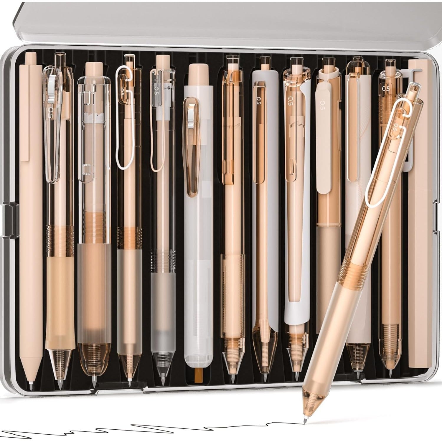 Aesthetic Pastel Gel Ink Pen Set with Highlighter 10 Pack