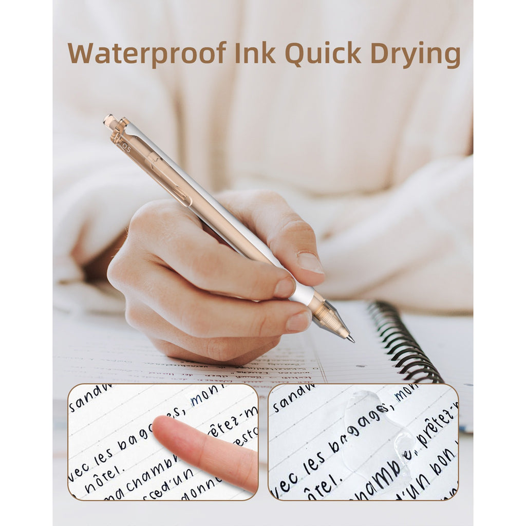Aesthetic Pastel Gel Ink Pen Set with Highlighter 10 Pack