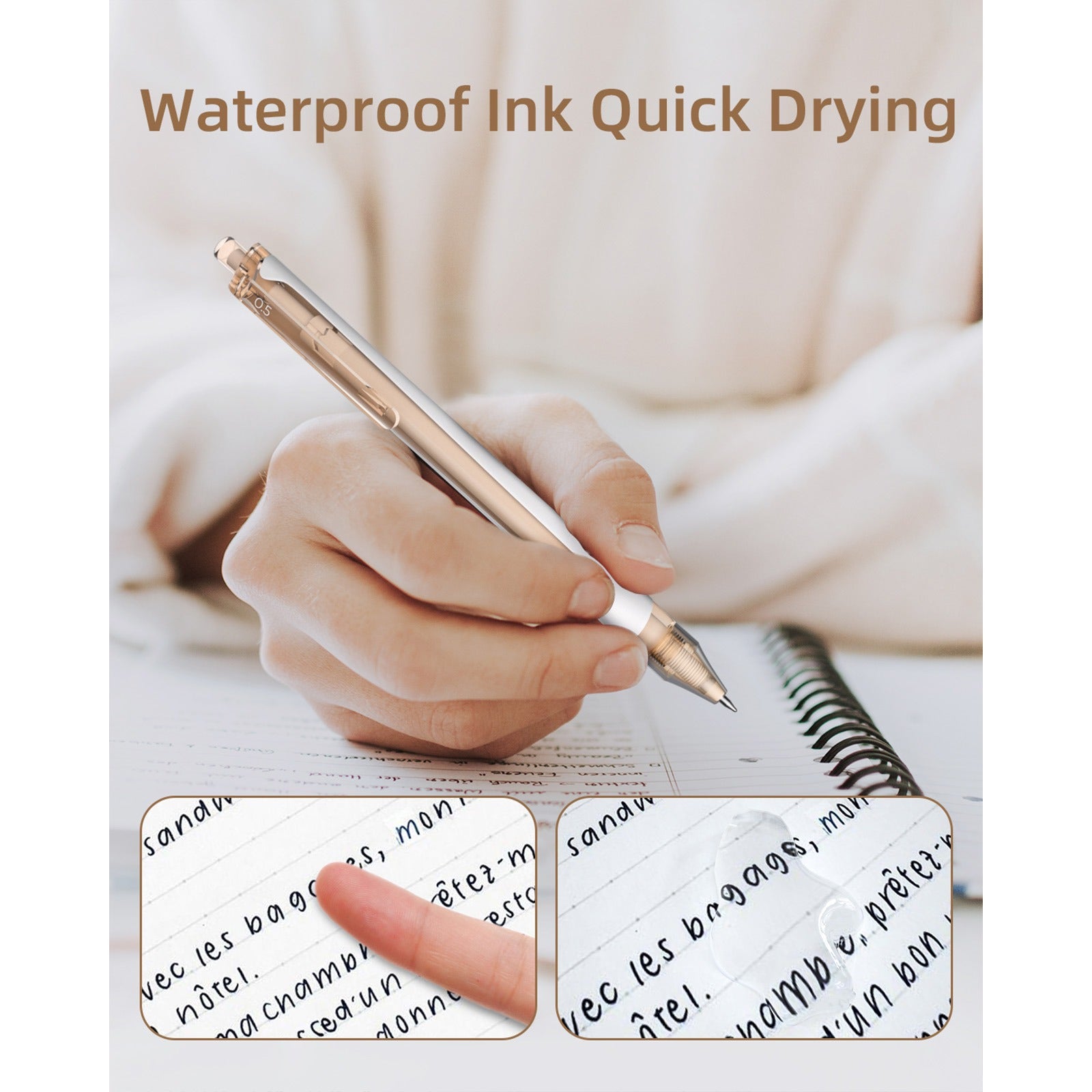 Aesthetic Pastel Gel Ink Pen Set with Highlighter 10 Pack