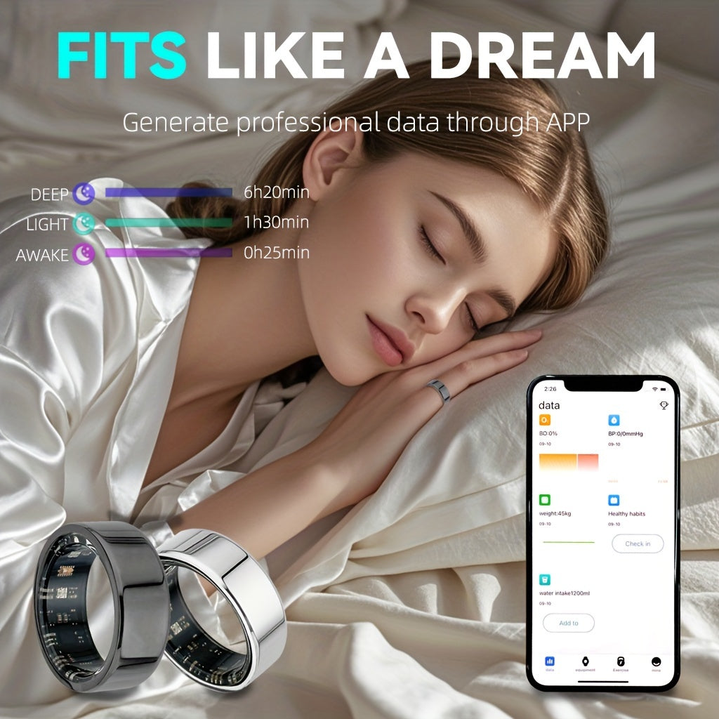 Smart Ring - Fitness, Sleep & Activity Tracker for iPhone/Android