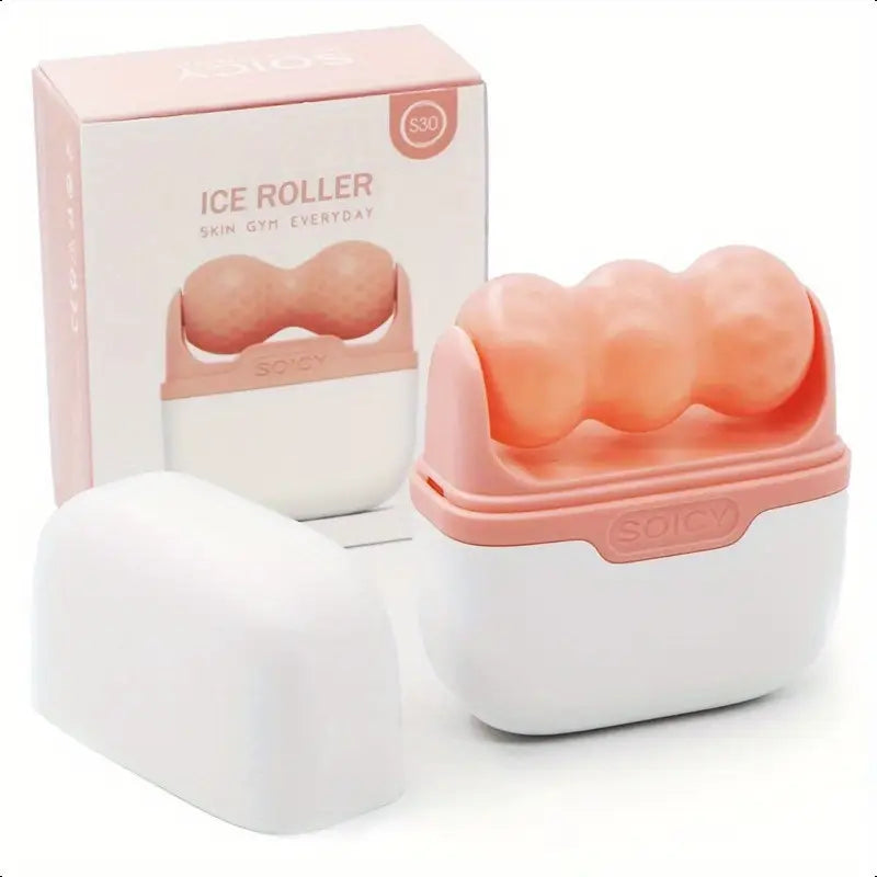 S30 Double Roller Facial Ice Compress - Mini Beauty Device, Leak-Proof Reusable Design, Reduces Puffiness & Tightens Pores, Gentle Massage Tool - Daily
