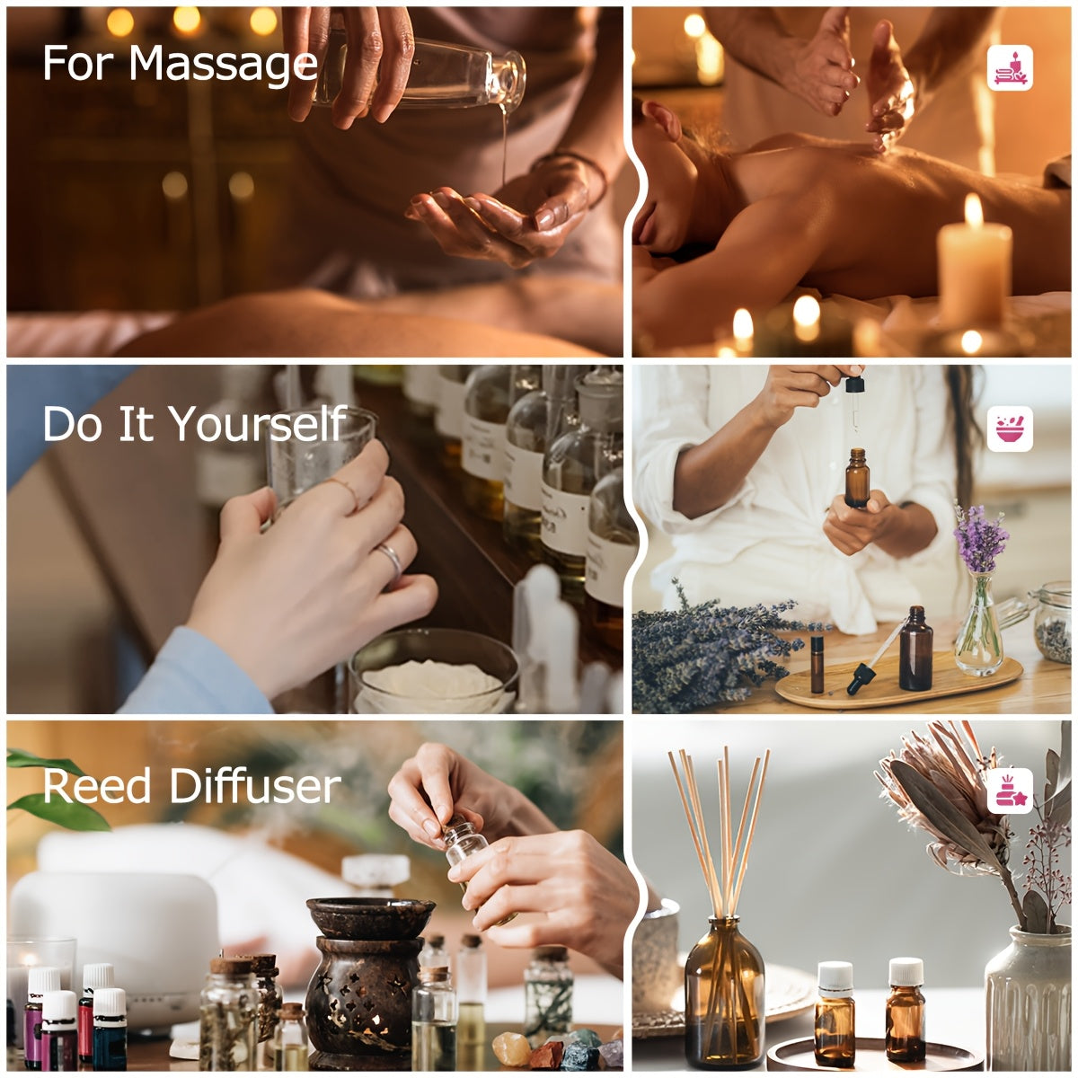 60ml Rose Essential Oil for Massage, Bath & Skincare