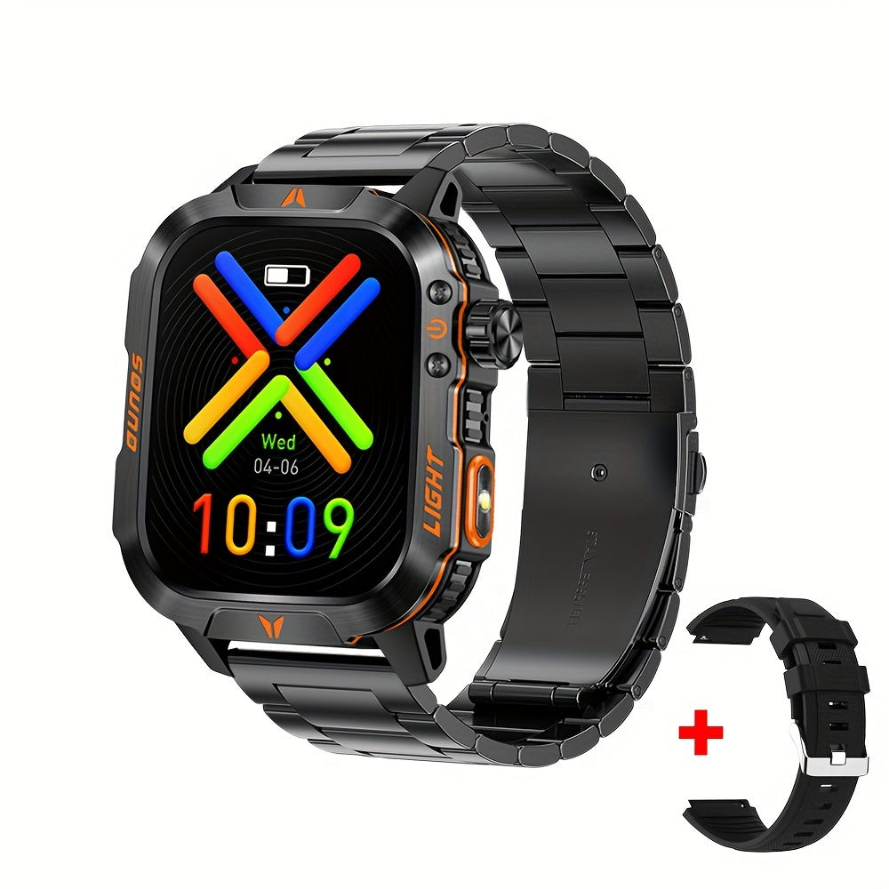 Tactical Smart Watch – Calls, Compass, Fitness & LED Light