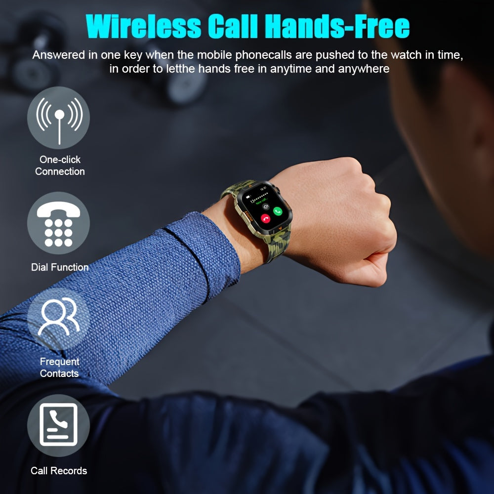 Tactical Smart Watch – Calls, Compass, Fitness & LED Light