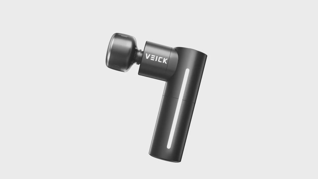 Heated Deep Tissue Massage Gun, Stainless Steel, Gray